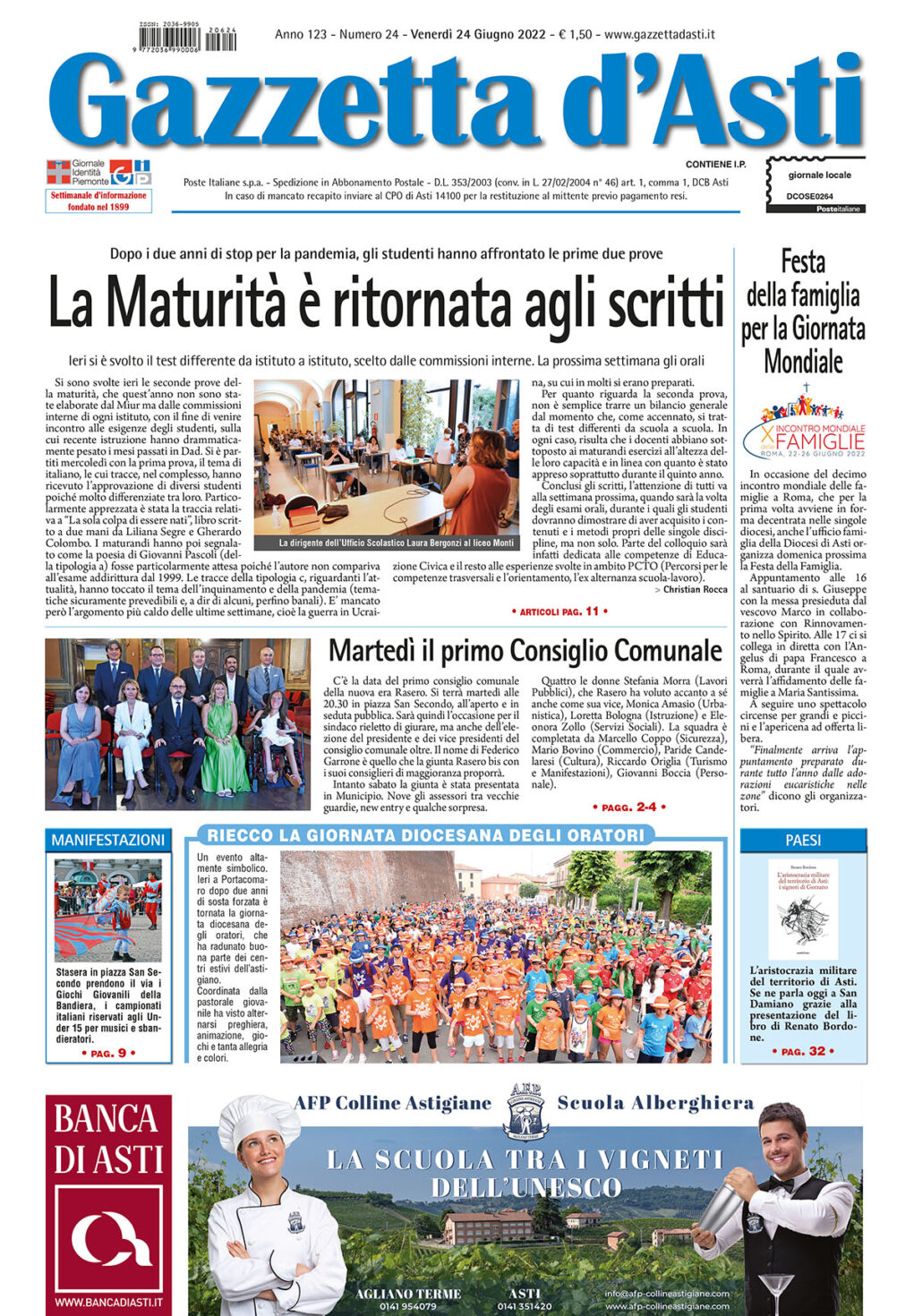 Prima pagina – 24 giugno 2022