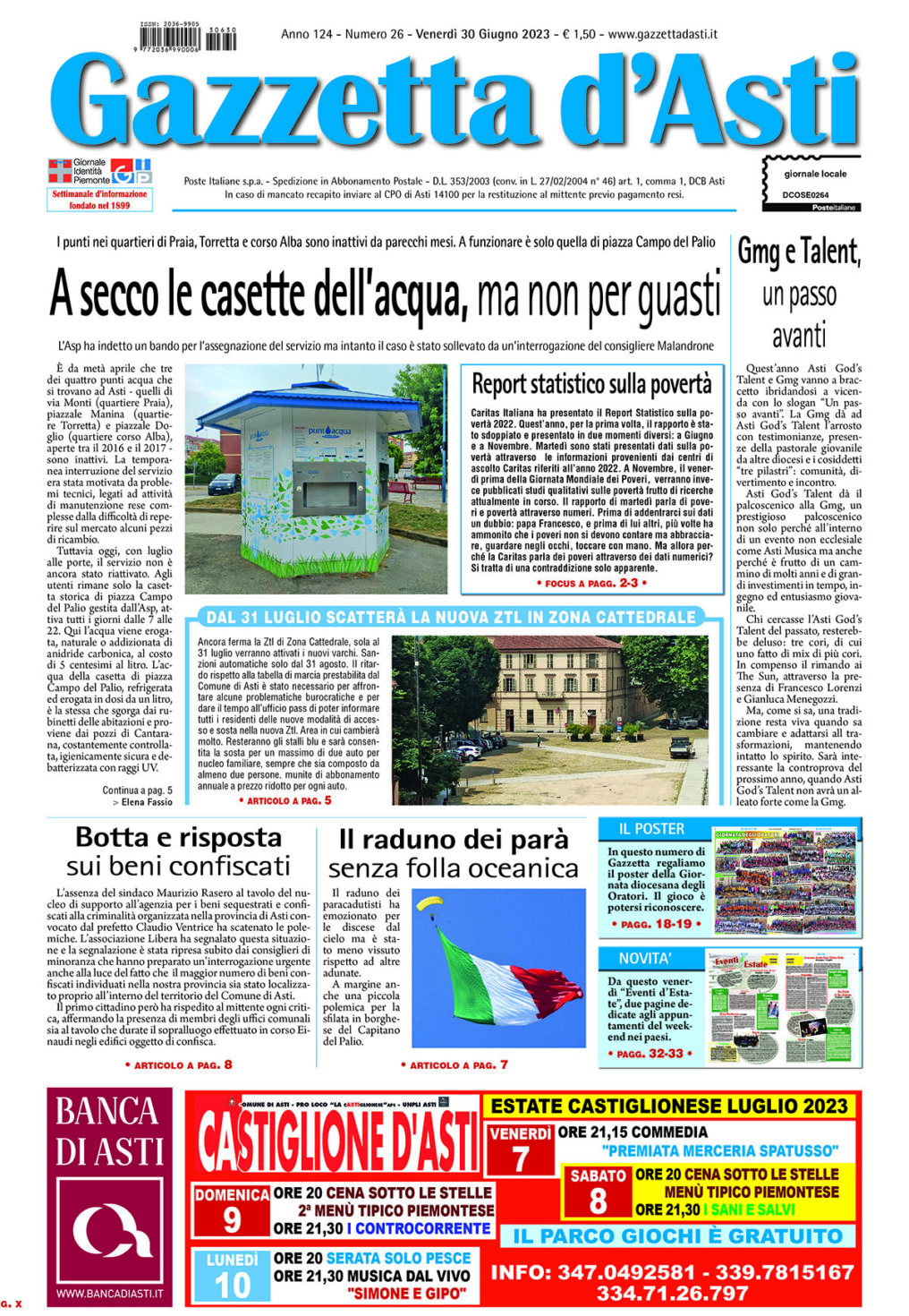 Prima pagina – 30 giugno 2023