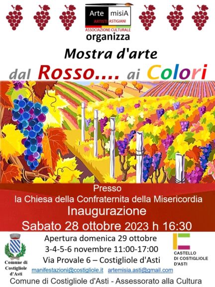 L’associazione Artemisia in mostra a Costigliole per “Rosso Barbera”