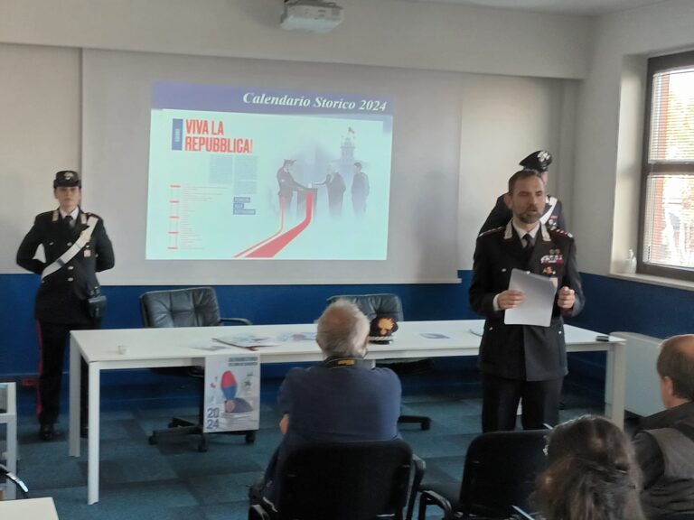 Presentato anche ad Asti il calendario dell’Arma dei carabinieri 2024