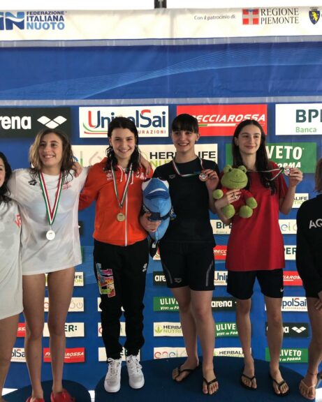 Otto atleti dello Junior Pentathlon Asti ai Campionati Regionali Esordienti A di nuoto