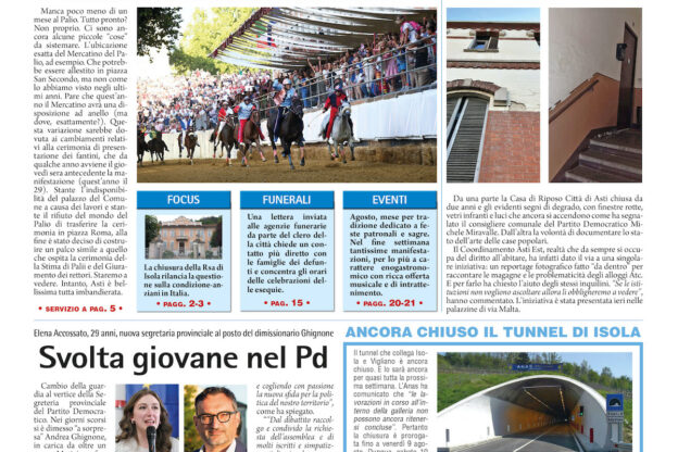 Prima pagina – 2 agosto 2024