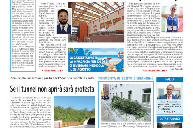 Prima pagina – 9 agosto 2024