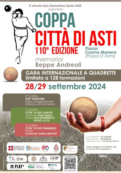 Tutto pronto per la 110^ Coppa Città di Asti