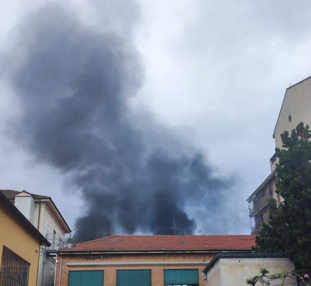 Incendio in via Piglione