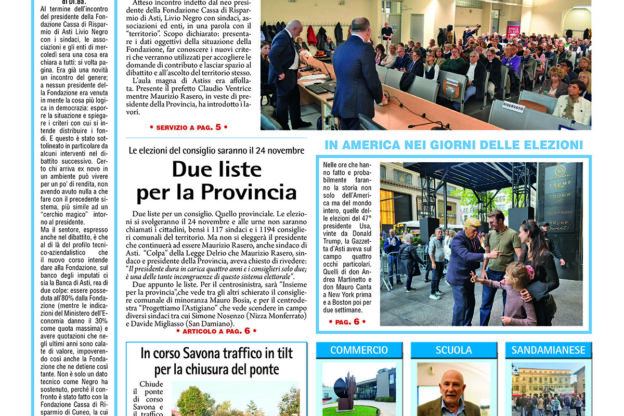 Prima pagina – 8 novembre 2024