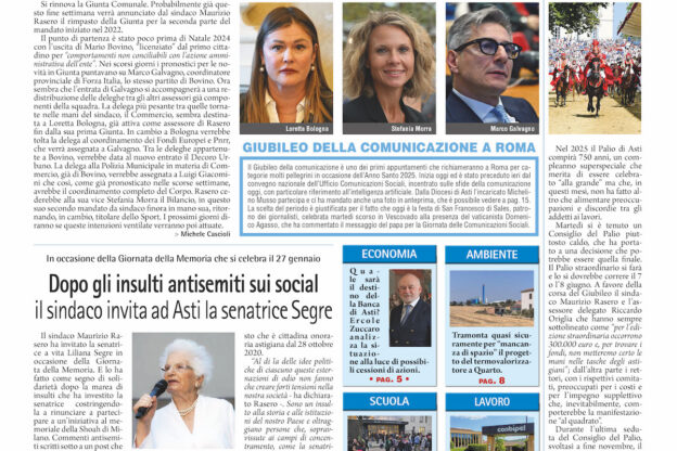 Prima pagina – 24 gennaio 2025