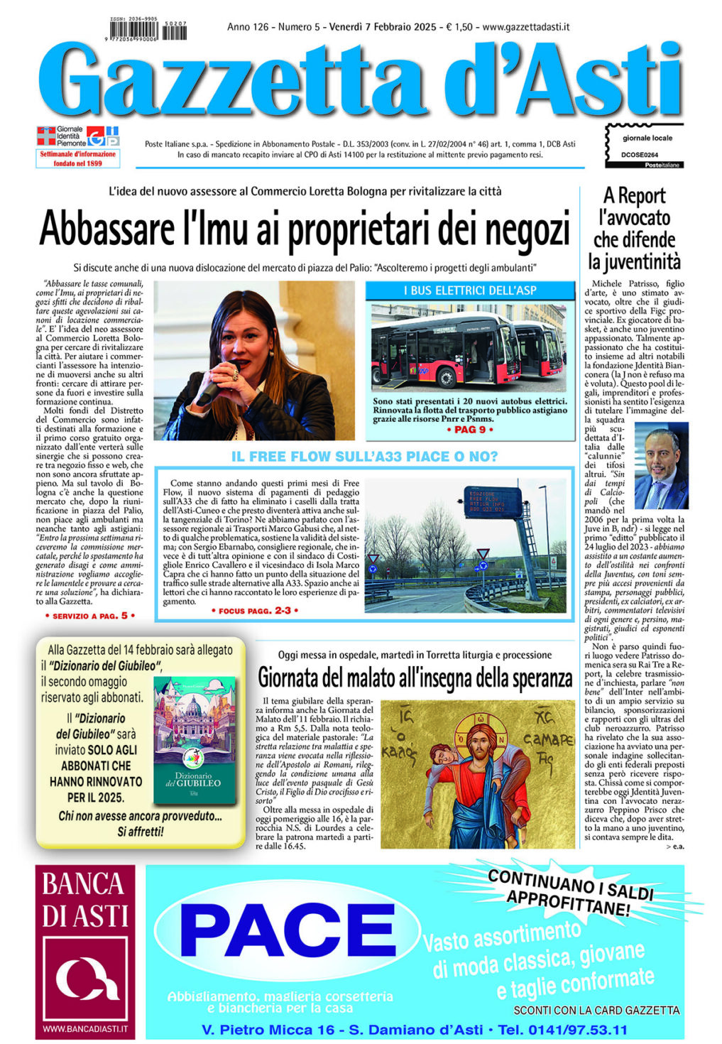 Prima pagina – 7 febbraio 2025